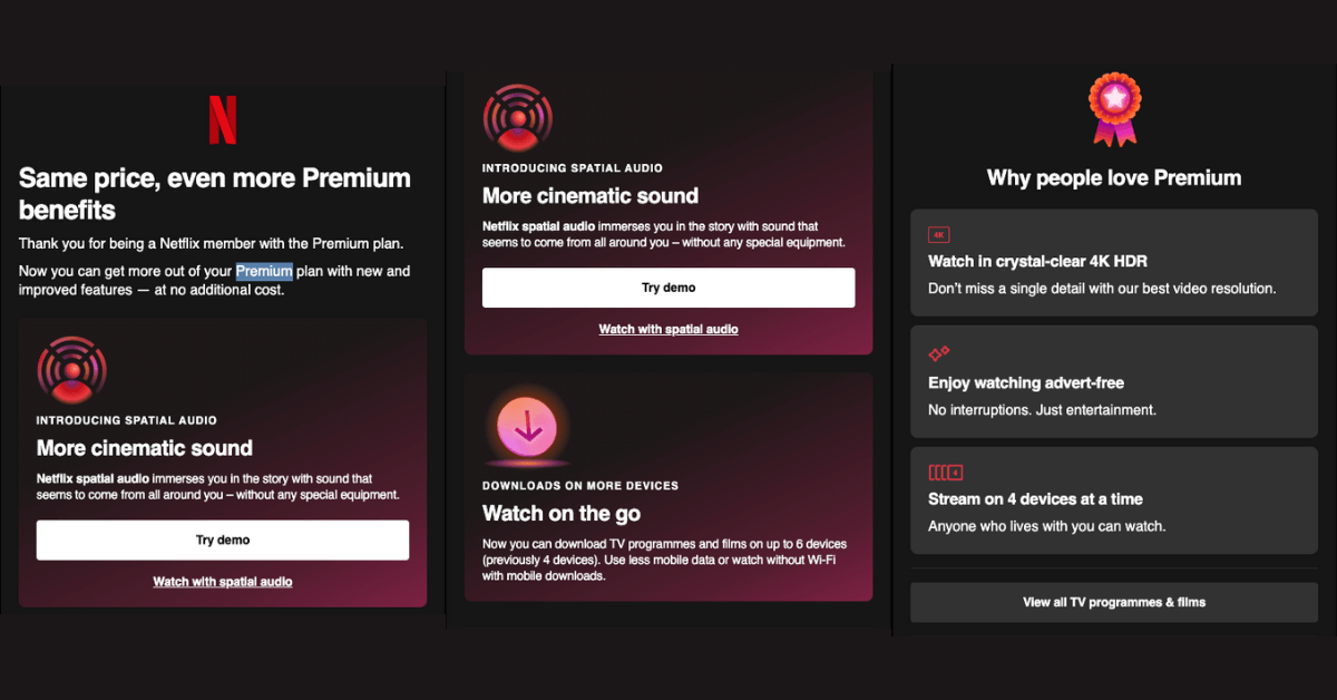 This is an example of Netflix's promotional email campaigns